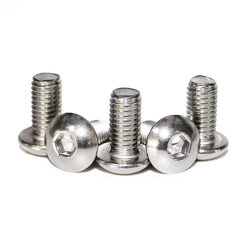Fullerkreg 100 Pcs M4-0.70 x 8mm Button Head Socket Cap Bolts Screws, 18-8 Stainless Steel, Allen Hex Drive, ISO 7380, by Fullerkreg,Come in a Plastic Case - Image 2